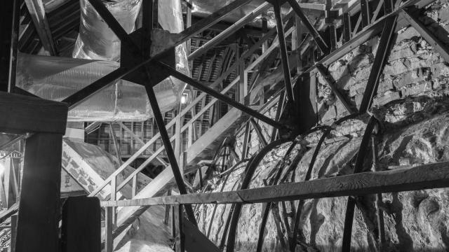 Technical part of the dome of the Opera of Vichy