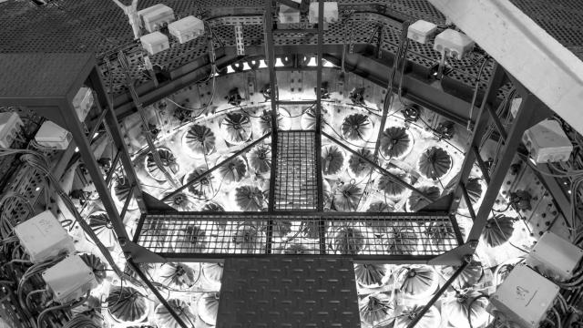 Technical room above the dome of the Opera of Vichy