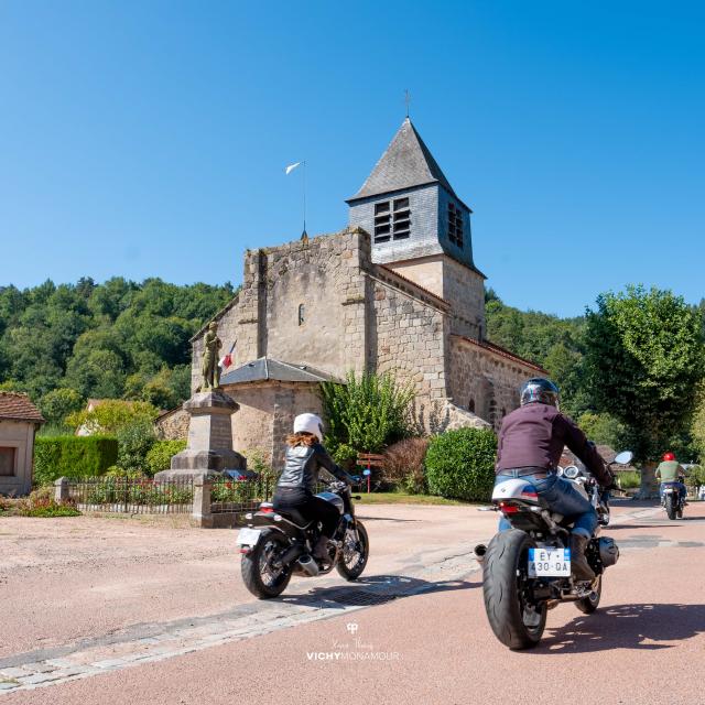 Motorcycle roadtrip in the Bourbonnaise Mountains